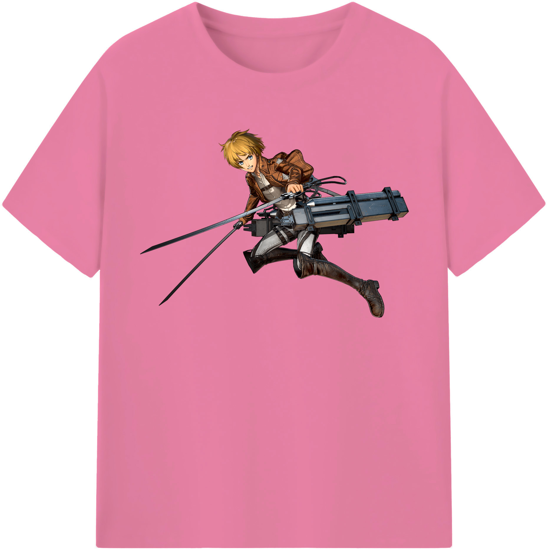 （画像用） 進撃の巨人 アルミン·アルレルト Attack on Titan Armin Arlert 綿100％半袖Tシャツ（フロントプリント）